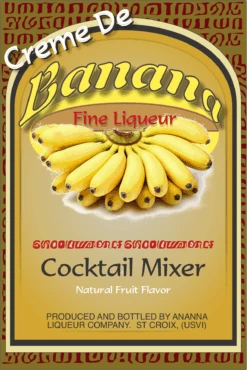 Creme De Bananna Single Self Adhesive Label - Royalty Free For Film Use(Creme De Bananna Single Self Adhesive Label Royalty Free For Film Use)