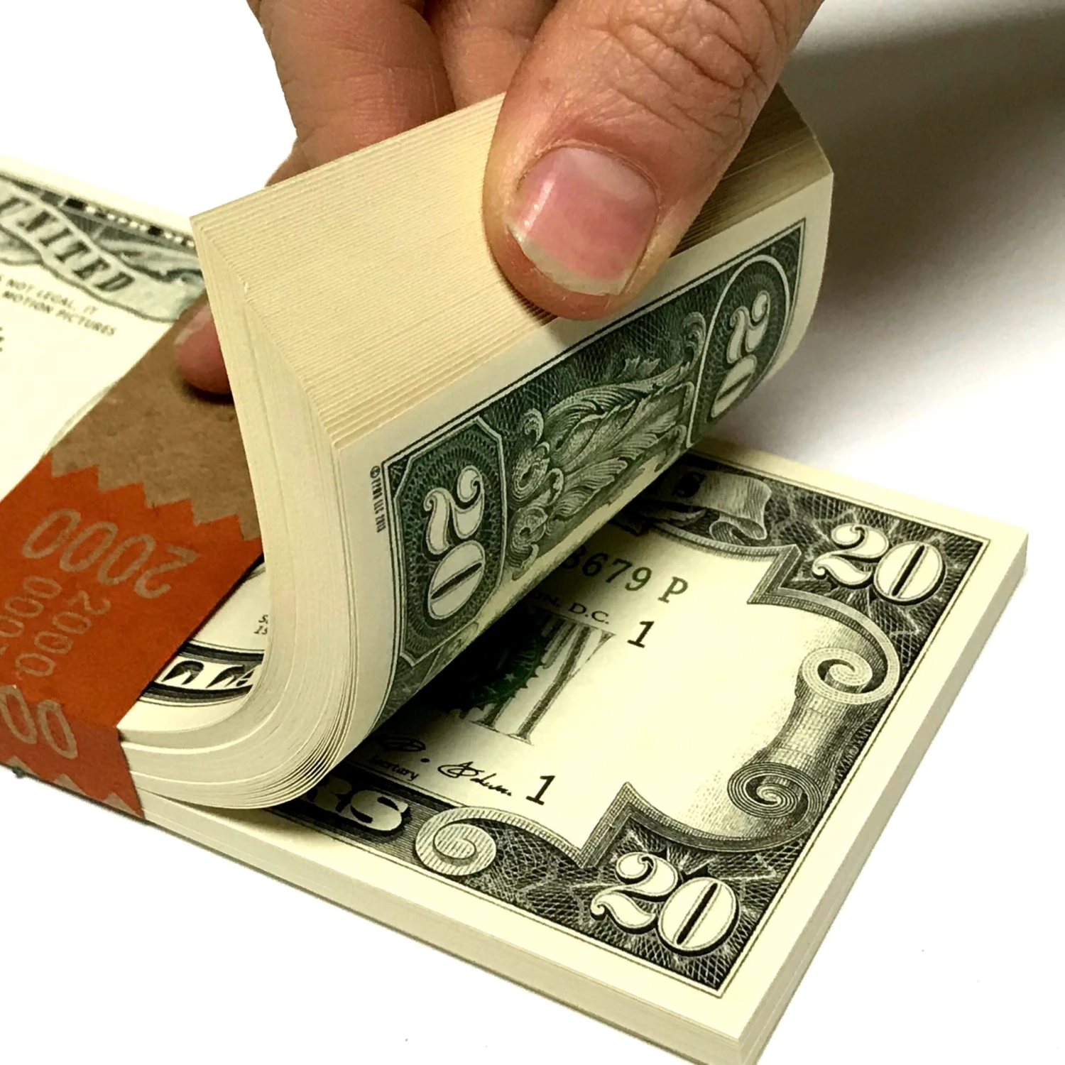 Money Prop - Series 1980 $20's Crisp New $2,000 Full Print Stack(Money Prop Series 1980 20s Crisp New 2 000 Full Print Stack) 7 Money Prop - Series 1980 $20's Crisp New $2,000 Full Print Stack(Money Prop Series 1980 20s Crisp New 2 000 Full Print Stack) - Image 5