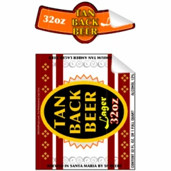 Tan Back Beer Single Self Adhesive Label - License And Royalty Free For Film Use(Tan Back Beer Single Self Adhesive Label License And Royalty Free For Film Use)