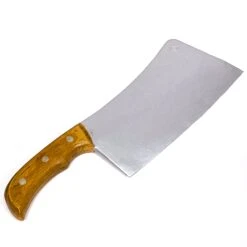 Foam Rubber Lightwood Handle Medium Butcher's Cleaver Prop(Newrulefx Brand Foam Rubber Butchers Cleaver Medium Knife)