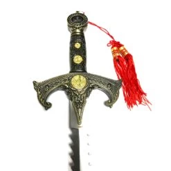 Metal Replica Knights Templar Ornate Dagger Prop With Sheath - Sharp Blade NOT A TOY(Metal Replica Knights Templar Ornate Dagger Prop With Sheath Sharp Blade Not A Toy) -Newrulefx Store 1d987037 c727 48b2 955f abfc7a6ef22e