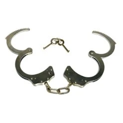 Handcuffs Deluxe Double-Lock Nickel Plated With Key - Fully Functional Locking Prop(Deluxe Double Lock Stainless Steel Chained Handcuffs With Key Fully Functional Locking Prop) -Newrulefx Store 2a347d66 51d0 4cc3 b9d2 e70a99e5a4bb 2e10f5bc d33e 4e9d 8406 fc0eab66dcc6