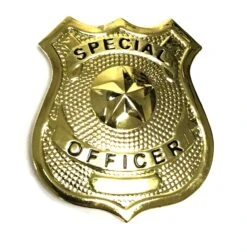 Metal Special Officer Police Style Badge Prop With Pin Back Closure - GOLD(Metal Special Officer Police Style Badge Prop With Pin Back Closure Gold)