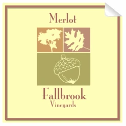Fallbrook Merlot Wine Bottle Single Self Adhesive Label - License And Royalty Free For Film Use(Fallbrook Merlot Wine Bottle Single Self Adhesive Label License And Royalty Free For Film Use)