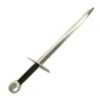 Lightweight Foam Chrome Medieval Sword - All Black Handle(Lightweight Foam Chrome Medieval Sword All Black Handle)