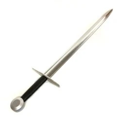 Lightweight Foam Chrome Medieval Sword - All Black Handle(Lightweight Foam Chrome Medieval Sword All Black Handle)