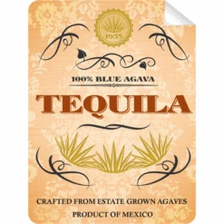 Blue Agava Tequila Bottle Self Adhesive Label(Blue Agava Tequila Bottle Self Adhesive Label)