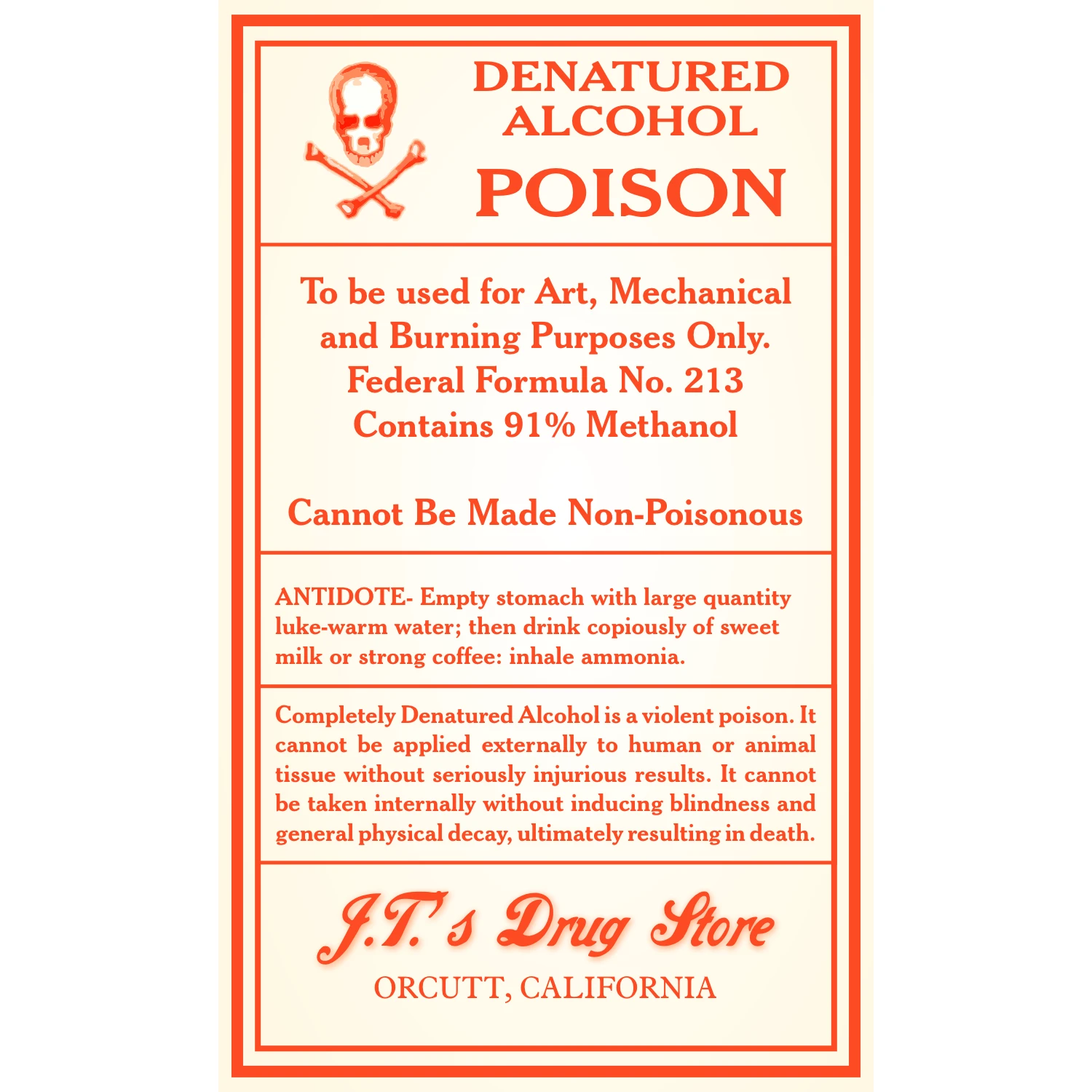 Denatured Alcohol Poison Vintage Single Self Adhesive Label - License And Royalty Free For Film Use(Denatured Alcohol Poison Vintage Single Self Adhesive Label License And Royalty Free For Film Use) 3 Denatured Alcohol Poison Vintage Single Self Adhesive Label - License And Royalty Free For Film Use(Denatured Alcohol Poison Vintage Single Self Adhesive Label License And Royalty Free For Film Use)