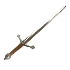 Lightweight Foam Chrome Medieval Sword - All Brown Handle(Lightweight Foam Chrome Medieval Sword All Brown Handle)