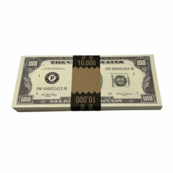 Money Prop - Series 1980s $100 Crisp New $10,000 Full Print Stack(Money Prop Series 1980s 100 Crisp New 10 000 Full Print Stack)