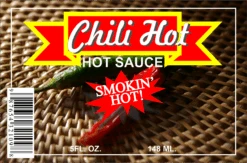Hot Sauce Bottle Single Self Adhesive Label - License And Royalty Free For Film Use(Hot Sauce Bottle Single Self Adhesive Label License And Royalty Free For Film Use)