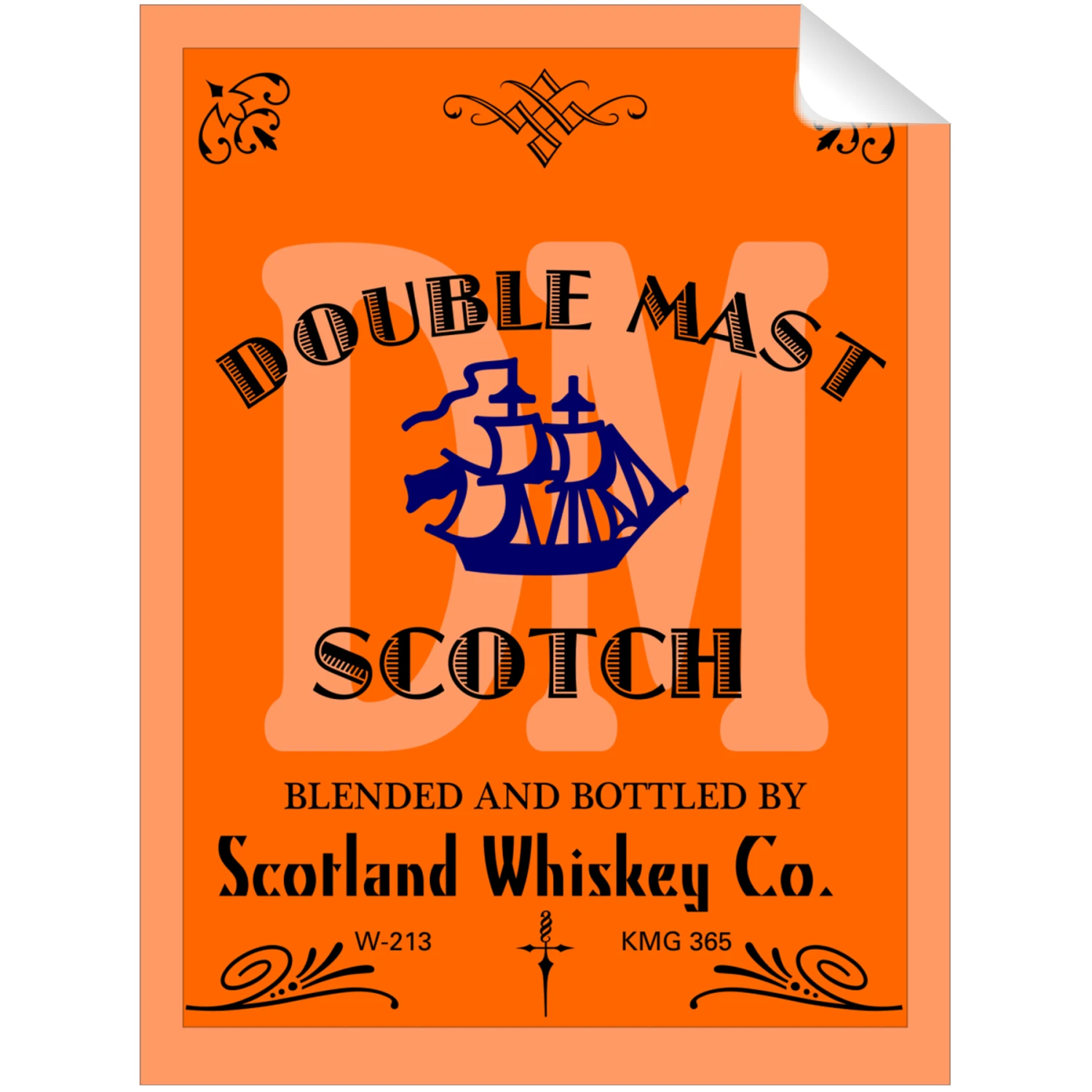 Double Mast Scotch Whiskey Bottle Single Self Adhesive Label - License And Royalty Free For Film Use(Double Mast Scotch Whiskey Bottle Single Self Adhesive Label License And Royalty Free For Film Use) 3 Double Mast Scotch Whiskey Bottle Single Self Adhesive Label - License And Royalty Free For Film Use(Double Mast Scotch Whiskey Bottle Single Self Adhesive Label License And Royalty Free For Film Use)