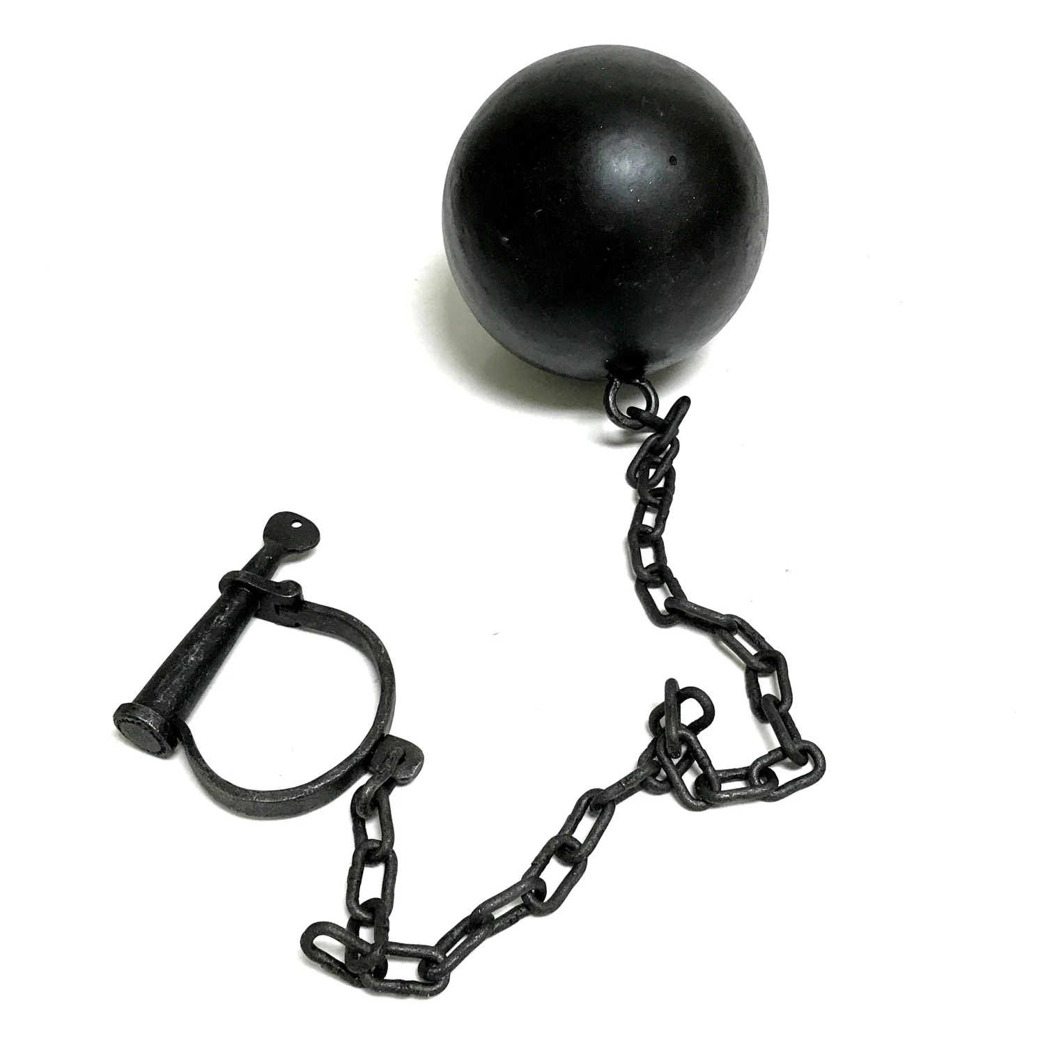 Foam Rubber Ball With Plastic Chain & Prop Leg Iron - Action Prop(Newrulefx Brand Foam Rubber Ball With Plastic Chain Prop Leg Iron Special Effects Action Prop) 3 Foam Rubber Ball With Plastic Chain & Prop Leg Iron - Action Prop(Newrulefx Brand Foam Rubber Ball With Plastic Chain Prop Leg Iron Special Effects Action Prop)