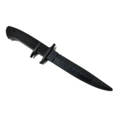 Black 11.9 Inch Training Knife - Solid Rubber Contact Prop With Safe Blade(Black 11 9 Inch Training Knife Solid Rubber Contact Prop With Safe Blade)