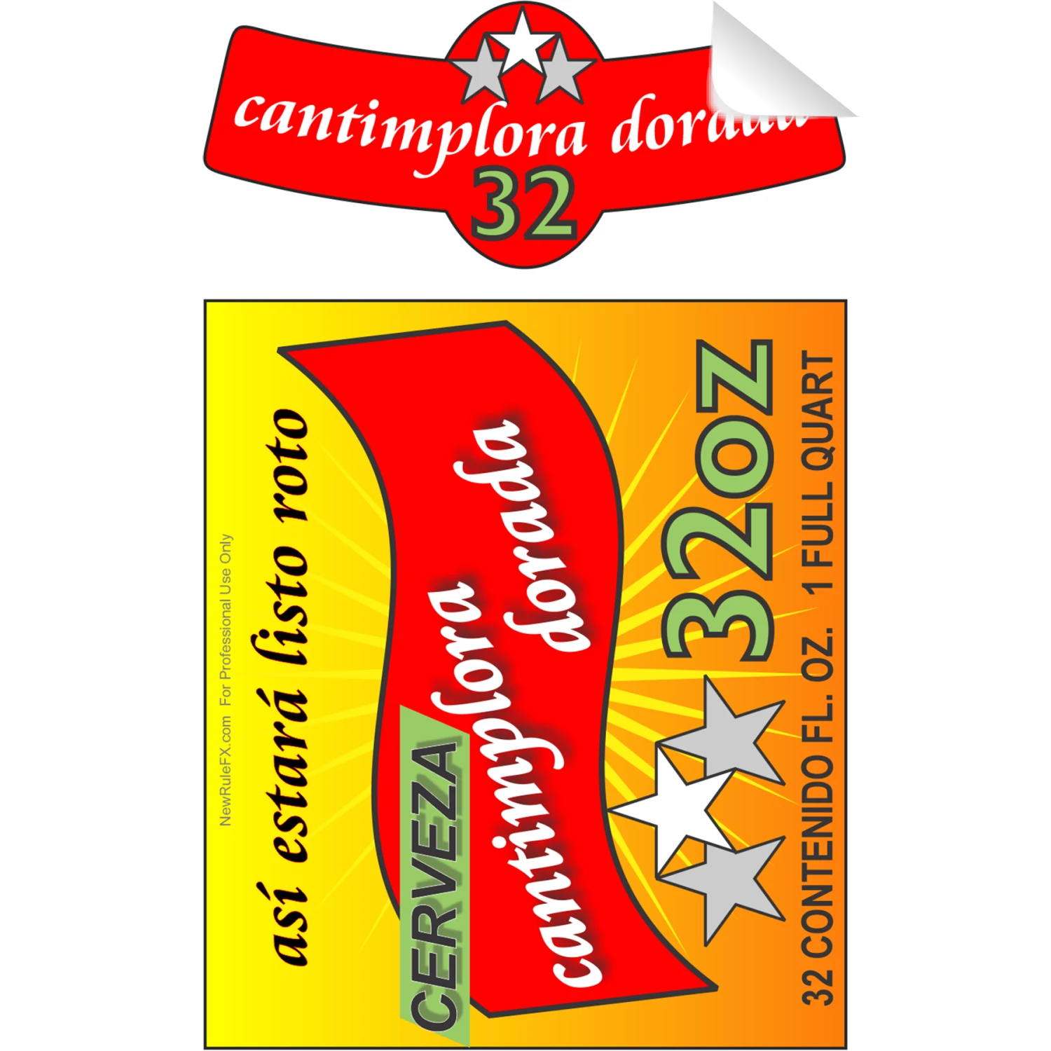 Cerveza Dorada 32 Ounce Bottle Single Self Adhesive Label - License And Royalty Free For Film Use(Cerveza Dorada 32 Ounce Bottle Single Self Adhesive Label License And Royalty Free For Film Use) 3 Cerveza Dorada 32 Ounce Bottle Single Self Adhesive Label - License And Royalty Free For Film Use(Cerveza Dorada 32 Ounce Bottle Single Self Adhesive Label License And Royalty Free For Film Use)