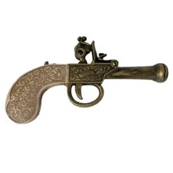 Ornate Antique Flintlock Foam Rubber Pistol Prop 18th Century Style(Ornate Antique Flintlock Foam Rubber Pistol Prop 18th Century Style)