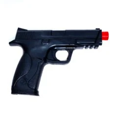Hard Poly Police S&W MP40 Black Pistol Prop(New Solid Hard Poly Plastic Police S W Mp40 Black Pistol Prop)
