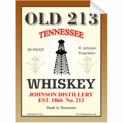 Old 213 Whiskey Single Self Adhesive Label - License And Royalty Free For Film Use(Old 213 Whiskey Single Self Adhesive Label License And Royalty Free For Film Use)
