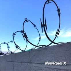 Plastic Coiled Imitation Metal Razor Wire 20ft - BLACK(Newrulefx Brand Plastic Coiled Imitation Metal Razor Wire 20ft Black) 14 Plastic Coiled Imitation Metal Razor Wire 20ft - BLACK(Newrulefx Brand Plastic Coiled Imitation Metal Razor Wire 20ft Black) -Newrulefx Store d01ff7e6 6723 4f36 81e7 449ec59aa5cd bfe32940 afd6 45a5 b8fb 7d67175aed30