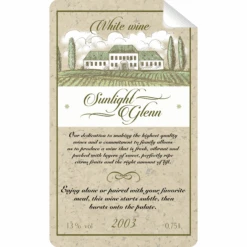 Sunlight Glenn Wine Bottle Self Prop Adhesive Label(Sunlight Glenn Wine Bottle Self Prop Adhesive Label)
