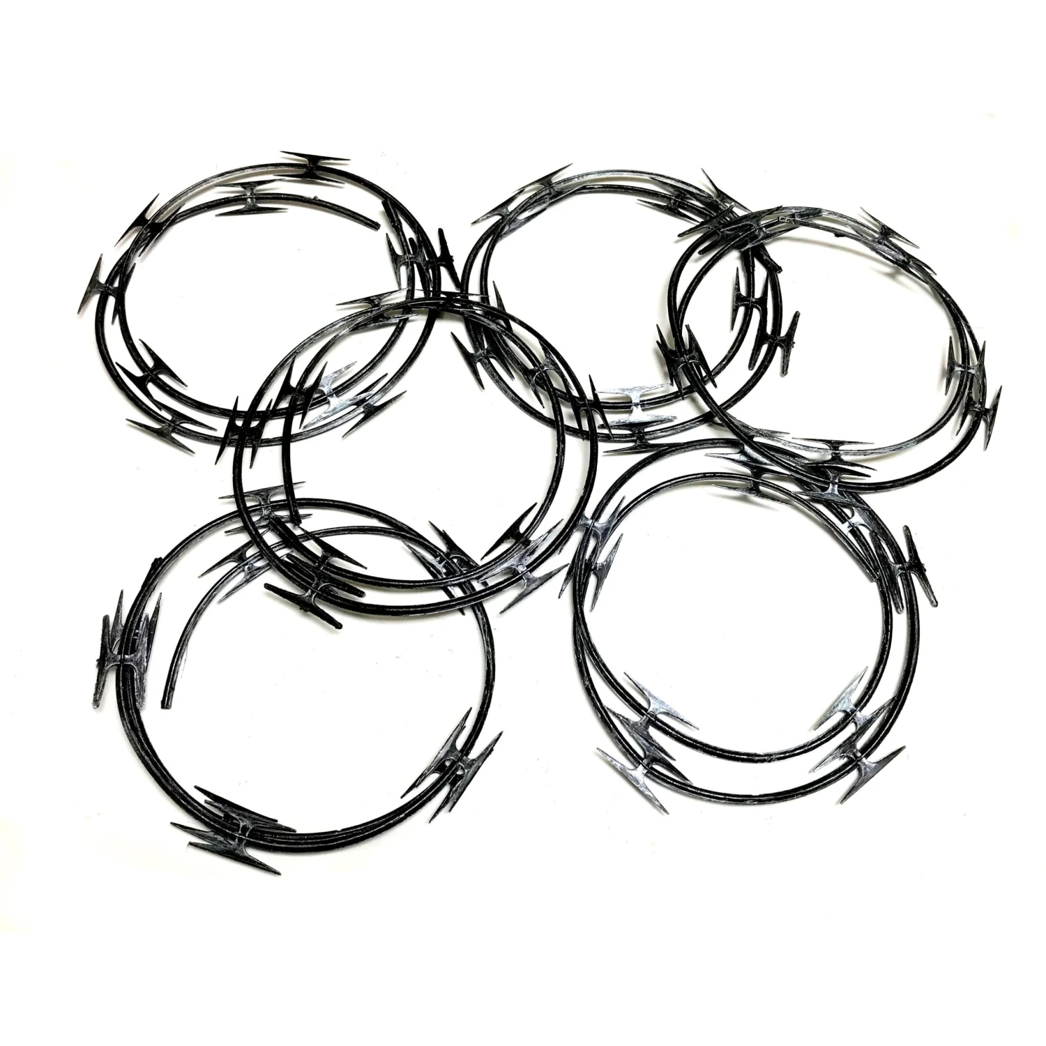 Plastic Coiled Imitation Metal Razor Wire 20ft - BLACK(Newrulefx Brand Plastic Coiled Imitation Metal Razor Wire 20ft Black) 4 Plastic Coiled Imitation Metal Razor Wire 20ft - BLACK(Newrulefx Brand Plastic Coiled Imitation Metal Razor Wire 20ft Black) - Image 2
