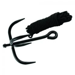 Full Metal Ninja Grappling Hook With Spring Loaded Folding Action - 30 Foot Rope For Prop Use(Full Metal Ninja Grappling Hook With Spring Loaded Folding Action 30 Foot Rope For Prop Use Only)